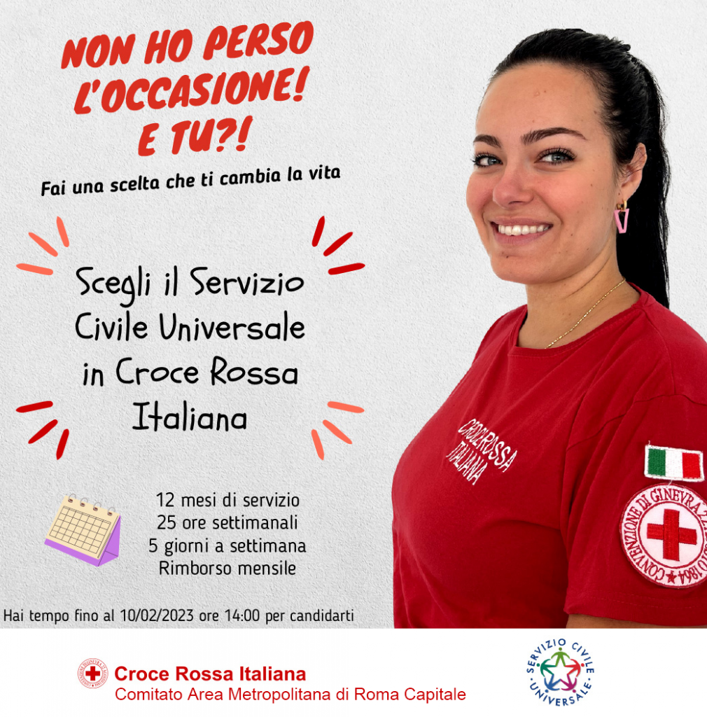 Scegli il servizio civile universale in Croce Rossa Italiana